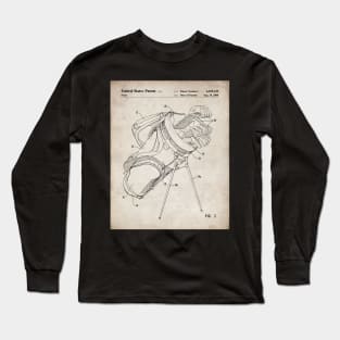 Golf Bag Patent - Golfer Golfing Caddy Art - Antique Long Sleeve T-Shirt